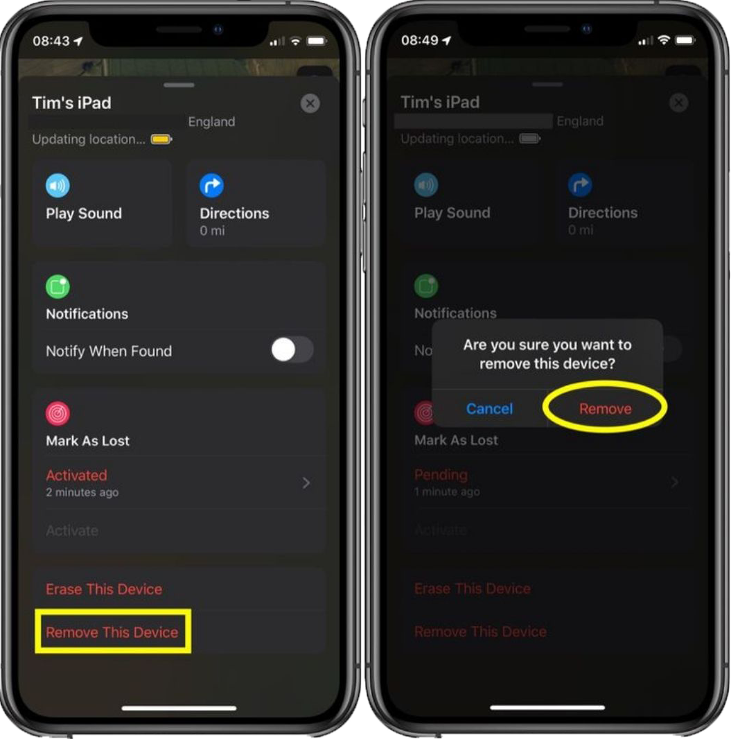 Cách xoá iCloud cũ trên iPhone qua Find My bước 2